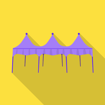 Vector illustration of tent and simple icon. Collection of tent and wedding vector icon for stock.のイラスト素材