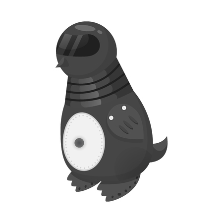 Vector illustration of penguin and animal sign. Collection of penguin and android vector icon for stock.のイラスト素材