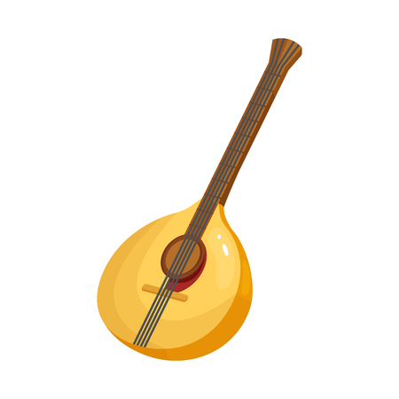 Vector design of guitar and mandolin sign. Set of guitar and instrument vector icon for stock.のイラスト素材