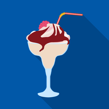 Vector design of bowl and icecream logo. Set of bowl and chocolate vector icon for stock.のイラスト素材