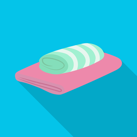 Vector illustration of roll and towel sign. Set of roll and bath stock symbol for web.のイラスト素材