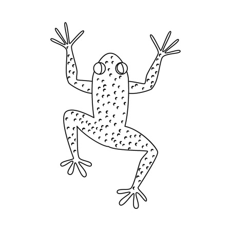Vector design of toad and green icon. Collection of toad and toxic stock vector illustration.のイラスト素材