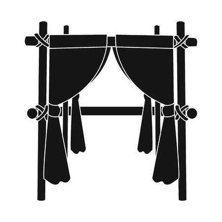 Vector illustration of tent and wedding symbol. Collection of tent and summer stock symbol for web.のイラスト素材