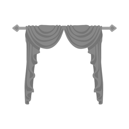 Vector design of lambrequin and hall sign. Set of lambrequin and cosiness vector icon for stock.のイラスト素材