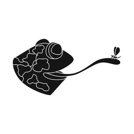 Vector design of toad and head sign. Collection of toad and stickyl stock symbol for web.のイラスト素材