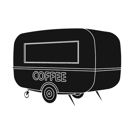 Vector design of trailer and service logo. Set of trailer and transportation stock symbol for web.のイラスト素材
