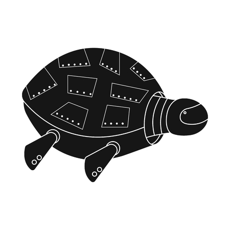 Isolated object of turtle and robotic symbol. Collection of turtle and shell stock symbol for web.のイラスト素材