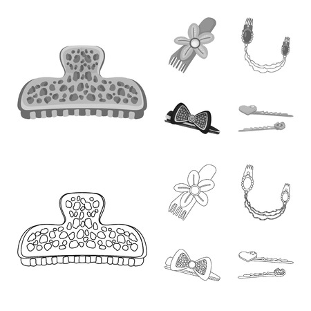 Isolated object of beauty and fashion icon. Set of beauty and female stock vector illustration.のイラスト素材