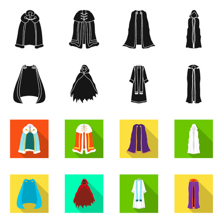 Isolated object of material and clothing symbol. Collection of material and garment stock symbol for web.のイラスト素材