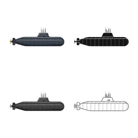 Vector illustration of war  and ship icon. Collection of war  and fleet stock vector illustration.のイラスト素材
