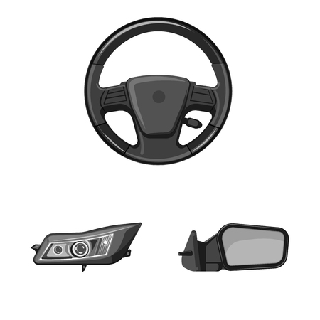 Vector illustration of auto and part logo. Collection of auto and car vector icon for stock.のイラスト素材