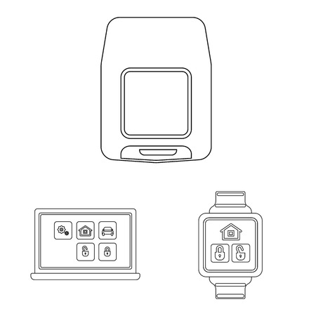 Vector design of office and house logo. Set of office and system vector icon for stock.のイラスト素材