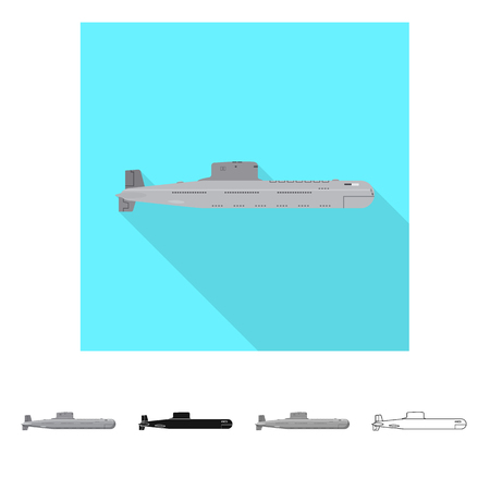 Vector design of war  and ship symbol. Collection of war  and fleet stock symbol for web.のイラスト素材