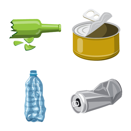 Isolated object of environment  and waste. Set of environment  and ecology stock vector illustration.のイラスト素材