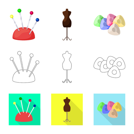 Vector illustration of craft and handcraft icon. Set of craft and industry vector icon for stock.のイラスト素材