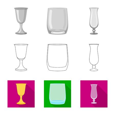 Isolated object of form and celebration symbol. Collection of form and volume vector icon for stock.のイラスト素材