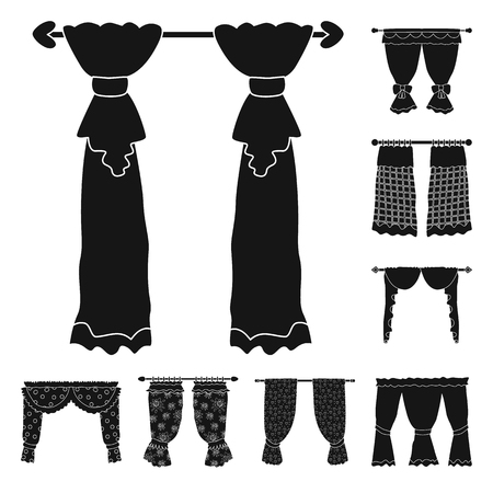 Isolated object of garter and blinds logo. Collection of garter and drapery stock symbol for web.のイラスト素材