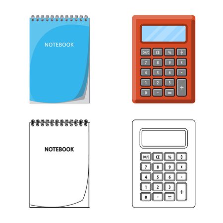 Vector design of office and supply. Set of office and school stock symbol for web.のイラスト素材
