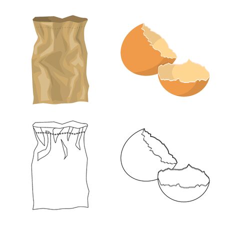 Vector design of dump and sort symbol. Collection of dump and junk vector icon for stock.のイラスト素材