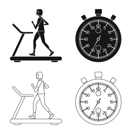 Vector illustration of sport and winner symbol. Collection of sport and fitness vector icon for stock.のイラスト素材