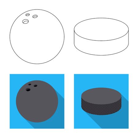 Isolated object of sport and ball icon. Collection of sport and athletic vector icon for stock.のイラスト素材