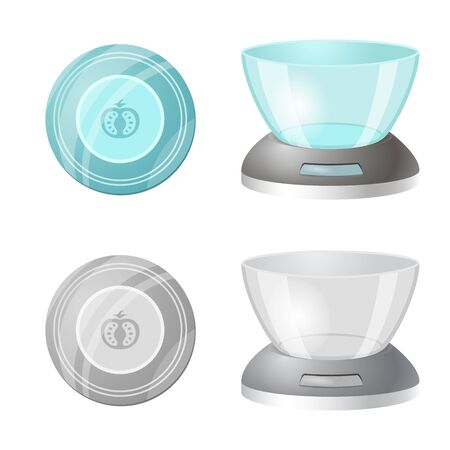 Vector illustration of kitchen and cook icon. Collection of kitchen and appliance vector icon for stock.のイラスト素材