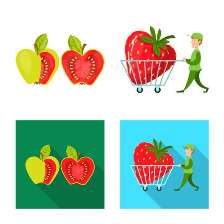 Isolated object of test and synthetic. Set of test and laboratory stock symbol for web.のイラスト素材