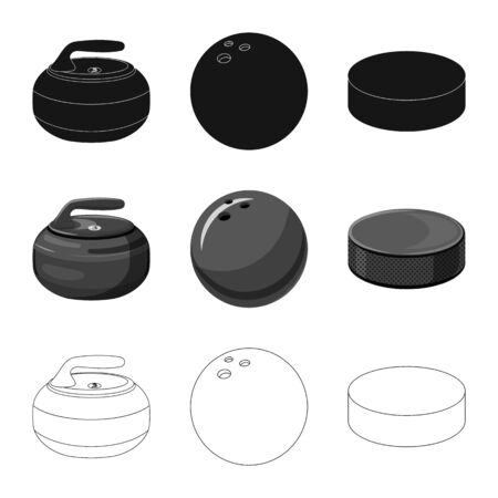 Isolated object of sport and ball symbol. Collection of sport and athletic vector icon for stock.のイラスト素材