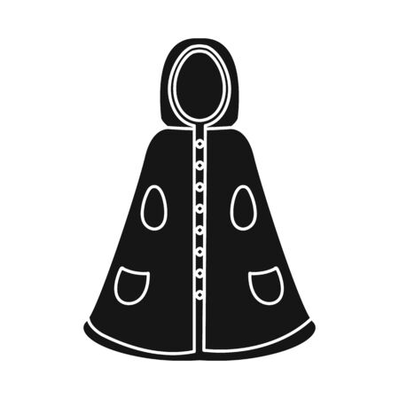 Vector design of cape and girl symbol. Set of cape and fancy stock symbol for web.のイラスト素材