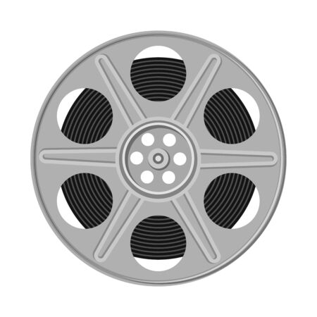 Isolated object of cinematography and studio sign. Set of cinematography and filming stock symbol for web.のイラスト素材