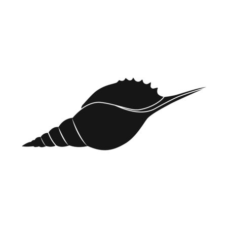 Vector illustration of nature and ocean logo. Set of nature and mollusk stock symbol for web.のイラスト素材