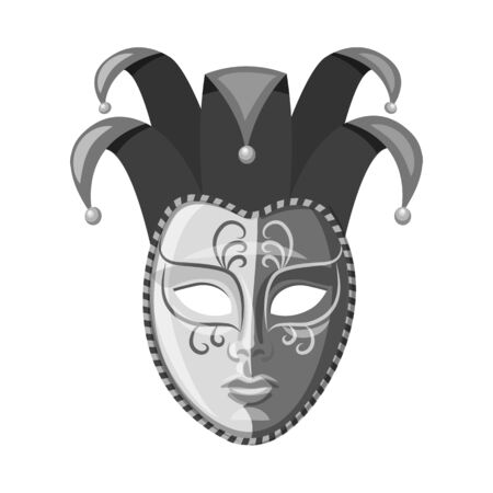 Vector design of Venezia and festival symbol. Collection of Venezia and celebration stock vector illustration.のイラスト素材