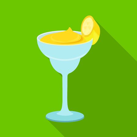 Vector design of daiquiri and cocktail symbol. Set of daiquiri and rum stock vector illustration.のイラスト素材