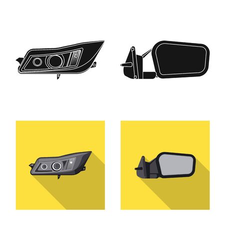 Isolated object of auto and part symbol. Set of auto and car stock symbol for web.のイラスト素材