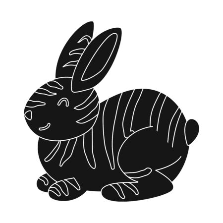 Vector design of hare and rabbit. Set of hare and animal stock symbol for web.のイラスト素材