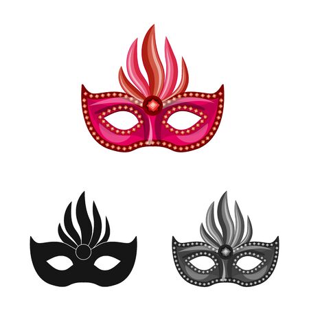 Vector illustration of luxury and celebration symbol. Collection of luxury and hide stock symbol for web.のイラスト素材