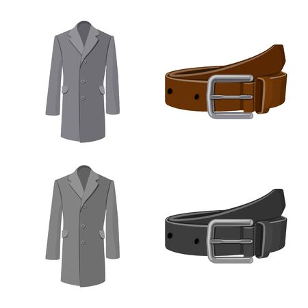 Vector design of man and clothing symbol. Collection of man and wear vector icon for stock.のイラスト素材