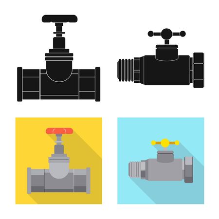 Vector design of pipe and tube symbol. Set of pipe and pipeline stock vector illustration.のイラスト素材