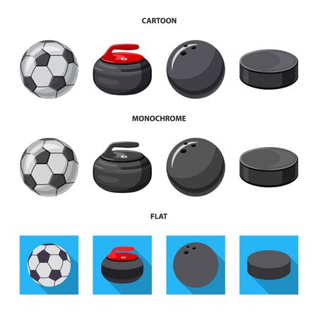 Vector illustration of sport and ball icon. Collection of sport and athletic vector icon for stock.のイラスト素材