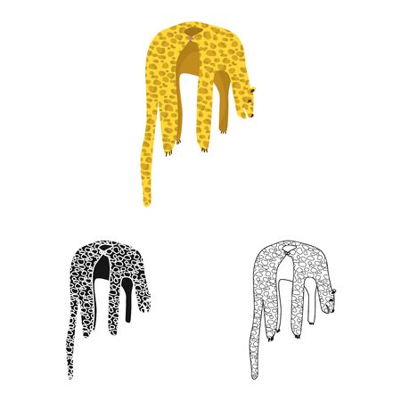 Vector illustration of leopard and animal symbol. Collection of leopard and fashion vector icon for stock.のイラスト素材
