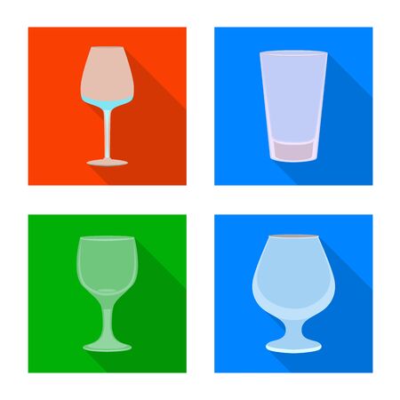 Isolated object of drinks and restaurant sign. Set of drinks and celebration stock vector illustration.のイラスト素材