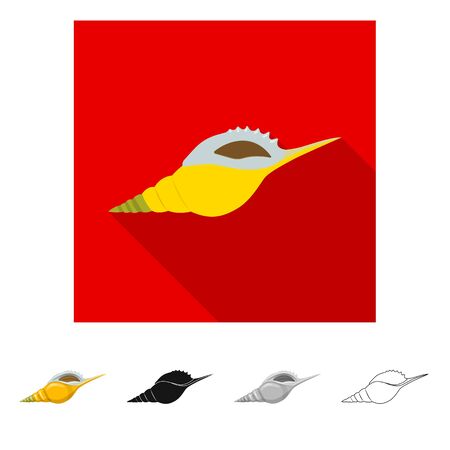 Vector design of animal and decoration. Set of animal and ocean stock vector illustration.のイラスト素材