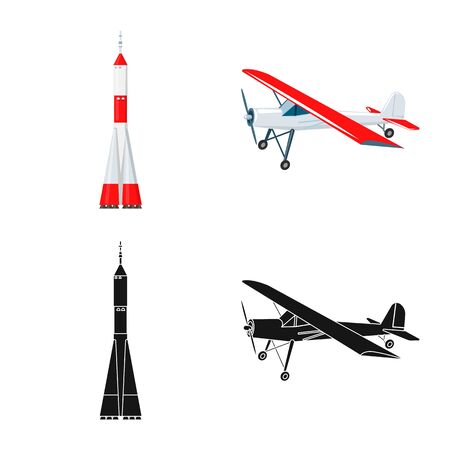 bitmap design of plane and transport sign. Collection of plane and sky bitmap icon for stock.の写真素材
