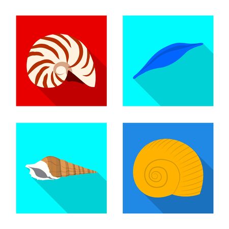 Vector design of animal and decoration symbol. Collection of animal and ocean vector icon for stock.のイラスト素材