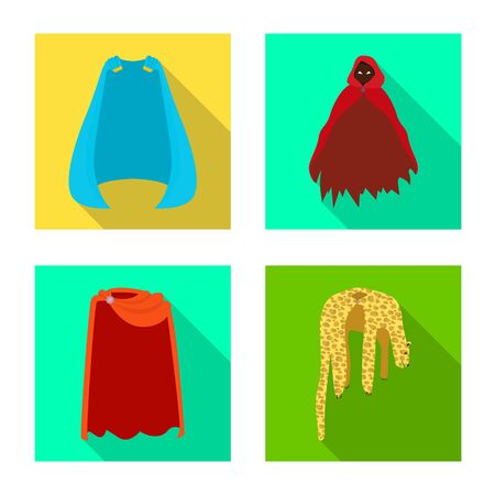 Vector design of material and clothing. Collection of material and garment vector icon for stock.のイラスト素材