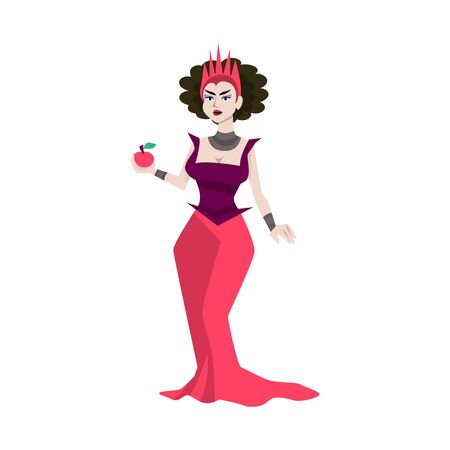 Vector design of witch and apple icon. Collection of witch and fantasy stock symbol for web.のイラスト素材