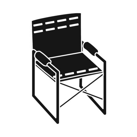 Isolated object of chair and folding icon. Set of chair and seat vector icon for stock.のイラスト素材