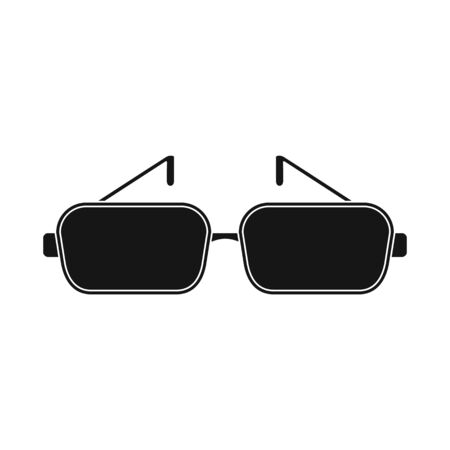 Vector design of glasses and frame icon. Collection of glasses and lens stock symbol for web.のイラスト素材