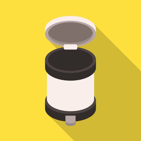 Vector illustration of bin and dustbin sign. Collection of bin and bin stock vector illustration.のイラスト素材