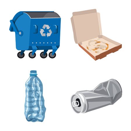 Vector illustration of environment and waste. Set of environment and ecology stock symbol for web.のイラスト素材